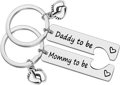 Pregnancy Announcement Gifts New Parents to Be Gifts Mommy and Daddy to Be Gifts First Time Mom Dad Gifts Baby Announcement Gifts New Mom New Dad to Be Gifts with Baby Footprint Charm in Saudi Arabia