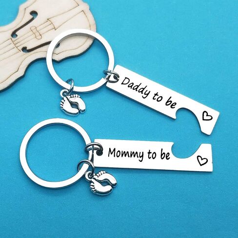 Pregnancy Announcement Gifts New Parents to Be Gifts Mommy and Daddy to Be Gifts First Time Mom Dad Gifts Baby Announcement Gifts New Mom New Dad to Be Gifts with Baby Footprint Charm in Saudi Arabia