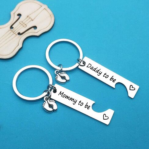Pregnancy Announcement Gifts New Parents to Be Gifts Mommy and Daddy to Be Gifts First Time Mom Dad Gifts Baby Announcement Gifts New Mom New Dad to Be Gifts with Baby Footprint Charm in Saudi Arabia