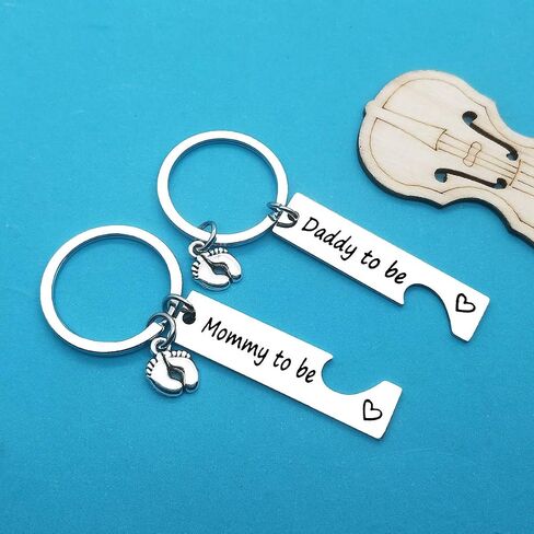 Pregnancy Announcement Gifts New Parents to Be Gifts Mommy and Daddy to Be Gifts First Time Mom Dad Gifts Baby Announcement Gifts New Mom New Dad to Be Gifts with Baby Footprint Charm in Saudi Arabia