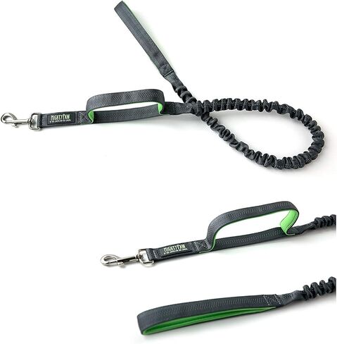 مقود الكلاب التكتيكي مايتي باو - مقبض مزدوج - مقود بنجي ممتص للصدمات للكلاب - بطانة مريحة من النيوبرين - مقود ممتاز - مقود طويل للكلاب - مقود للكلاب بمقبض مروري - مقود للكلاب (قماش) in Kuwait