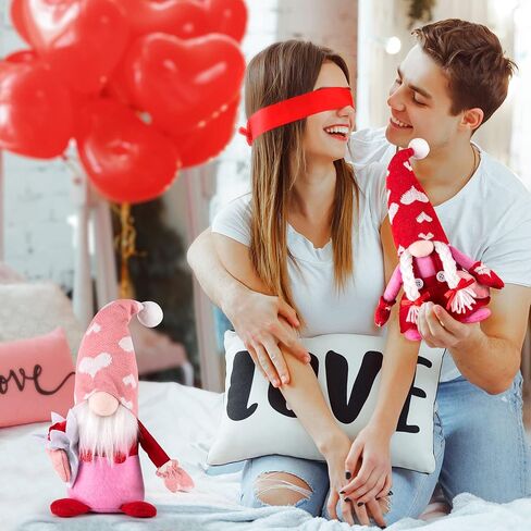 TSGEEG Valentines Day Decorations Gnomes, 2Pcs Mr. and Mrs. Knomes Ornaments for Home Decor in Kuwait