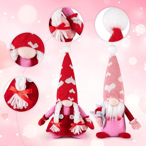TSGEEG Valentines Day Decorations Gnomes, 2Pcs Mr. and Mrs. Knomes Ornaments for Home Decor in Kuwait