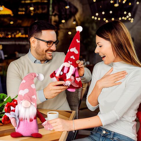 TSGEEG Valentines Day Decorations Gnomes, 2Pcs Mr. and Mrs. Knomes Ornaments for Home Decor in Kuwait