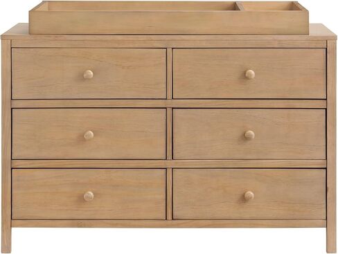 غطاء علوي لتغيير الملابس من أكسفورد بيبي إيفرلي لخزانة مزدوجة ذات 6 أدراج، خشب عسلي in Kuwait