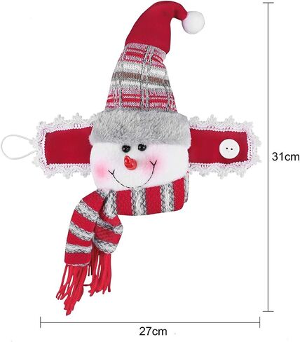 2Pcs Christmas Curtain Buckles Santa Claus Snowman Elk Curtain Tiebacks Xmas Window Decorations Curtain Holdbacks Fastener Buckles Wine Bottle Topper for Home Holiday Decor in Saudi Arabia