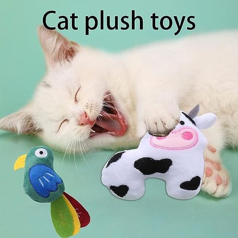Galyacht Catnip Toy, Cat Plush Chew Toy, Teeth Grinding Catnip Toy Cow Catnip Toys in Saudi Arabia