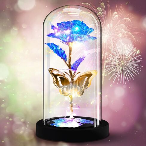 هدايا وردة لعيد الأم من AHNNER للأم والزوجة، وهدايا عيد الأم من الابنة، هدية عيد ميلاد للنساء، والجمال والوحش، ديكور هدية الورد الخفيف لعيد الأم في عيد الحب in Kuwait