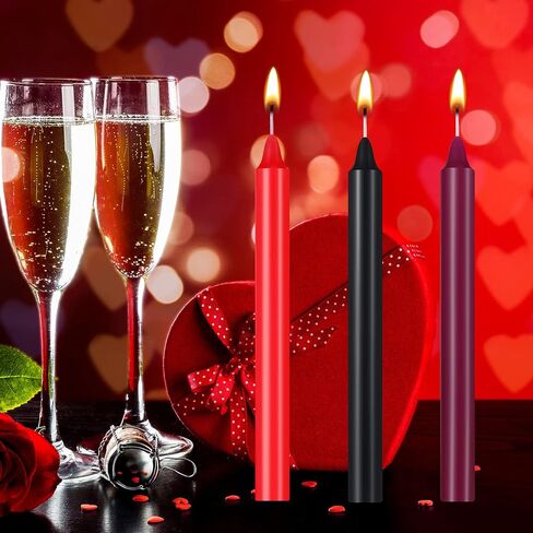 11 Pieces Low Temperature Candles Wax Play Candles Silk Blindfold Satin Eye Mask Romantic Candles Long Thin Drip Candles Silk Blindfolds in Saudi Arabia