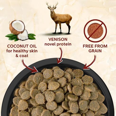 Addiction Viva La Venison Entrée Dog - طعام جاف - تركيبة بروتين ممتازة للكلاب - صُنعت في نيوزيلندا - العناية بالبشرة والمعطف - طعام الكلاب للكلاب البالغة والجراء - 33 رطلاً in Kuwait