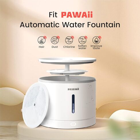 Pawaii FunFlow Cat Water Fountain, 68oz/2L Automatic Pet Water Fountain, Self Cleaning Ultra Quiet Water Fountain for Cats Inside and Small Dogs in Kuwait