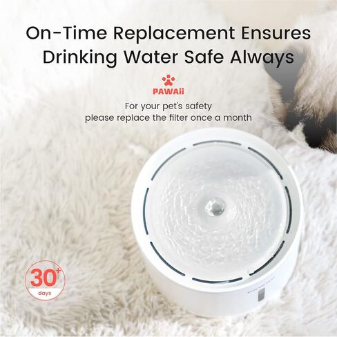 Pawaii FunFlow Cat Water Fountain, 68oz/2L Automatic Pet Water Fountain, Self Cleaning Ultra Quiet Water Fountain for Cats Inside and Small Dogs in Kuwait