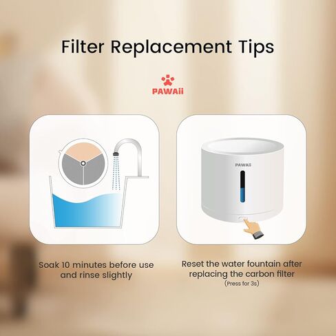 Pawaii FunFlow Cat Water Fountain, 68oz/2L Automatic Pet Water Fountain, Self Cleaning Ultra Quiet Water Fountain for Cats Inside and Small Dogs in Kuwait