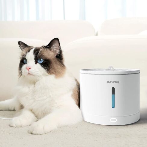Pawaii FunFlow Cat Water Fountain, 68oz/2L Automatic Pet Water Fountain, Self Cleaning Ultra Quiet Water Fountain for Cats Inside and Small Dogs in Kuwait