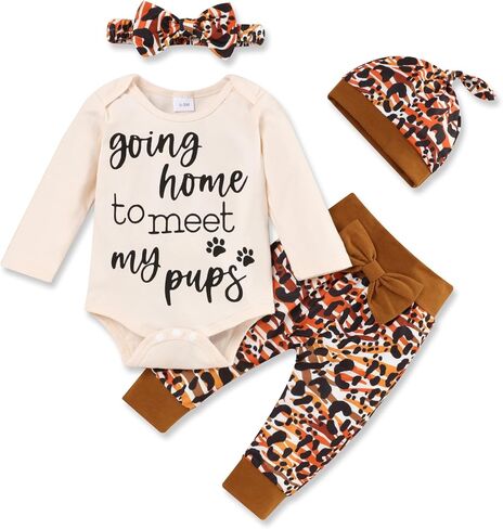 oklady Baby Girl Clothes Cute Letter Printed Romper Floral Pants Newborn Girl Outfits Infant Fall Winter Clothes in Kuwait