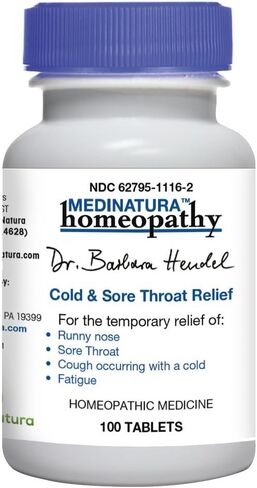 Dr. Barbara Hendel Relief Tablets, Cold and Sore Throat, 100 Count in Saudi Arabia