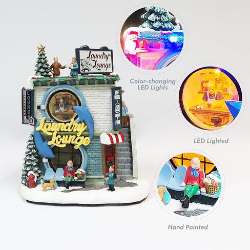 MOMENTS IN TIME 9.8"H Polyresin LED & Musical Laundry Lounge (B/O) in Kuwait