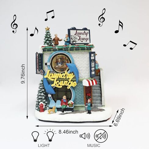MOMENTS IN TIME 9.8"H Polyresin LED & Musical Laundry Lounge (B/O) in Kuwait