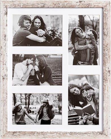 eletecpro 11x14 Collage Picture Frame Display 5Pcs 4x6 Photos or 2Pcs 5x7 Photos with Mat, Wall Decoration Tabletop Frame with Bracket, Blue in Saudi Arabia