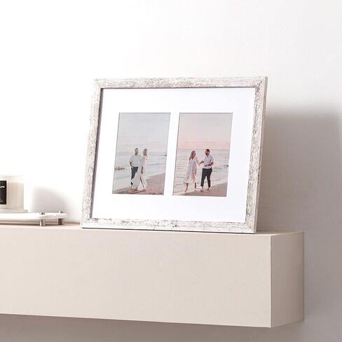 eletecpro 11x14 Collage Picture Frame Display 5Pcs 4x6 Photos or 2Pcs 5x7 Photos with Mat, Wall Decoration Tabletop Frame with Bracket, Blue in Saudi Arabia