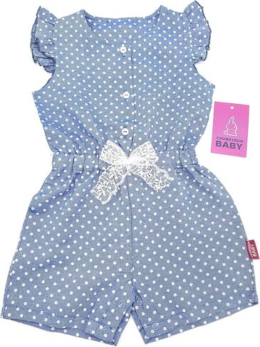 بدلة رومبير قطنية بأكمام قصيرة للفتيات الصغيرات من CHUBBYBUN in Kuwait