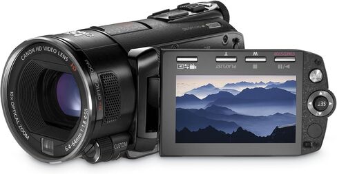 Canon VIXIA HFS10 HD Dual Flash Memory w/32GB Internal Memory & 10x Optical Zoom - 2009 MODEL (Renewed) in Saudi Arabia