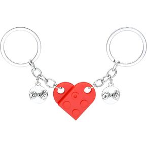 LGOUYGG Heart Keychain for Couples/Friendship, Matching Brick Keychains Set for Girlfriend/Boyfriend, Boys Girls Sweet Gifts in Saudi Arabia
