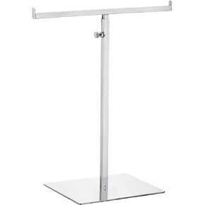 uxcell Purse Display Stand T Shaped Metal Adjustable Handbag Rack Double Hook Holder Necklace Organizer for Home Boutique Store - Black