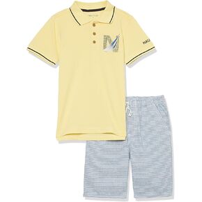 Nautica Sets (KHQ) طقم بولو قصير للأولاد مكون من قطعتين in Kuwait