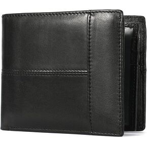 Hebetag Leather Clutch Purse Wallet for Men Organizer Holder Wrist Bag