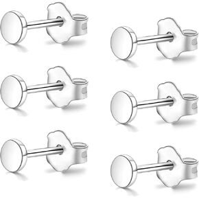 G23 Titanium Ear Post For Sensitive Ears 3mm 4mm 5mm Round Flat Disc Stud Earrings Implant Grade Piercing Studs in Kuwait
