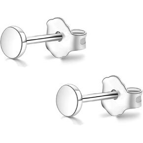G23 Titanium Ear Post For Sensitive Ears 3mm 4mm 5mm Round Flat Disc Stud Earrings Implant Grade Piercing Studs