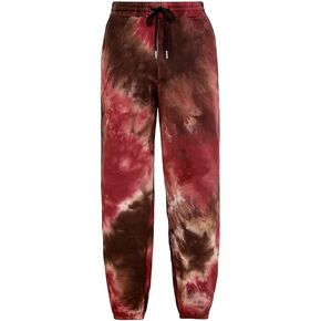 utcoco Women's Athletic Fit Drawstring Waist Tie-Dye French Terry Closed Bottom Sports Sweatpant in Saudi Arabia