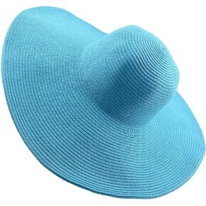 Wowlife Wide Brim Roll-up Big Beautiful Solid Color Floppy Hat