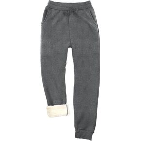 MAYSTEPPE Women Fleece Sweatpants, High Waisted Winter Pants Fleece Lined Joggers Warm Sweatpants Baggy Fleece Sweatpants