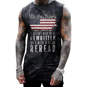 Mens Skull 3D Graphic Print Shirts Tank Tops Gym Workout Crew Neck Sleeveless Casual Shirts Tops