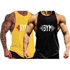 InleaderAesthetics الرجال الصالة الرياضية كمال الاجسام سترينجر القطن اللياقة البدنية تجريب التدريب العضلات Y-الظهر بلا أكمام تانك الصدرية in Kuwait