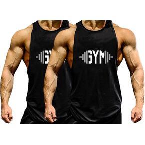 InleaderAesthetics Men Gym Bodybuilding Stringer Cotton Fitness Workout Training Muscle Y-Back Sleeveless Tank Top Vest