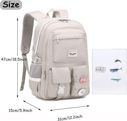 Makukke School Backpacks for Teen Girls - Laptop Backpacks 15.6 Inch College Cute Bookbag Anti Theft Women Casual Daypack in Kuwait