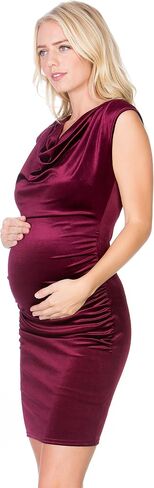 My Bump Maternity Dress Velvet - Premium Soft Stretch Baby Shower Photography Party Bodycon in Kuwait