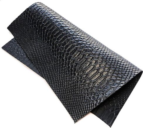 Shiny Holographic Snake Leather Sheets: Real Lambskin Leather with Snake Print (Holographic Snake, 18x24In/ 45x60cm) in Saudi Arabia