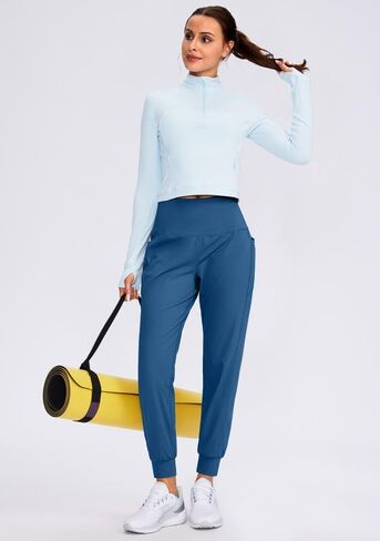 Viodia Women's Joggers with Pockets High Waisted Athletic Workout Yoga Jogger Pants for Women Tapered Sweatpants in Kuwait