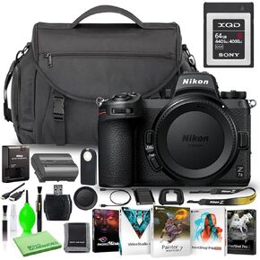 كاميرا Nikon Z 7II بدقة 45.7 ميجابكسل بدون مرآة (الهيكل فقط) (1653) حزمة فاخرة مع بطاقة ذاكرة XQD سعة 64 جيجابايت من سوني + حقيبة كاميرا DSLR كبيرة + برنامج تحرير Corel + المزيد | للتصوير الفوتوغرافي والفيديو | كاميرا DSLR بدقة 45.7 ميجابكسل | برامج التحر in Kuwait