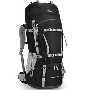 حقيبة ظهر بإطار داخلي من MOUNTAINTOP 70L للتخييم وحقيبة الظهر والمشي لمسافات طويلة للرجال والنساء مع غطاء للمطر