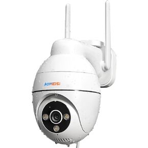 2W7 AI 6MP Dual Lens Security Cameras Outdoor,PTZ WiFi Camera Wired for Home Security,Motion Detection, Human Tracking,Color Night Vision,IP66 Waterproof,2-Way Audio 2.4G WiFi, 24/7 Recording,SD Slot