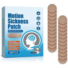 Motion Sickness Patches 36 Pack, Sea Sickness Patch for Cruise Anti Nausea Patch to Relief Nausea, Non-Drowsy Cruise Ship Essentials for Adults and Kids in Kuwait