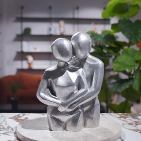 Guichifun Lovers Statue Abstract Sculpture Decorations - Couple Wedding Hug Anniversary Romantic Hug Love Art Statue for Home Valentines Decor Birthday Gifts for Men&Women Décor 3 X 3 X 12 Inch