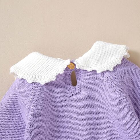 XIXIXIU Baby Cute Sweater Flower Embroidery Warm knit Bodysuit For Spring Comfy Romper Clothes in Saudi Arabia