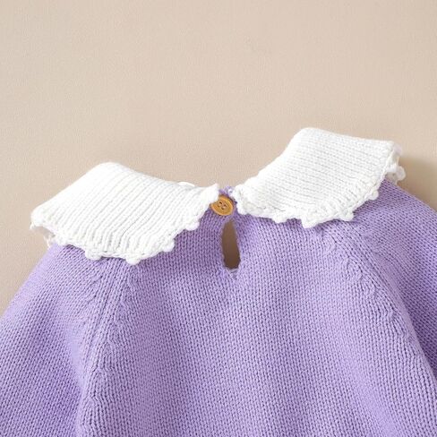 XIXIXIU Baby Cute Sweater Flower Embroidery Warm knit Bodysuit For Spring Comfy Romper Clothes in Saudi Arabia