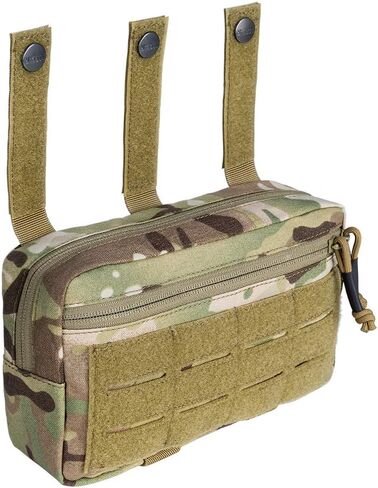 IDOGEAR MOLLE Pouch Admin تفريغ الحقائب التكتيكية الفرعية للبطن، حقيبة حمل مزدوجة الأغراض، حقيبة EDC مع خطاف MOLLE ولوحات حلقة لسترة 500D نايلون in Saudi Arabia